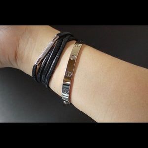 Silver love bracelet